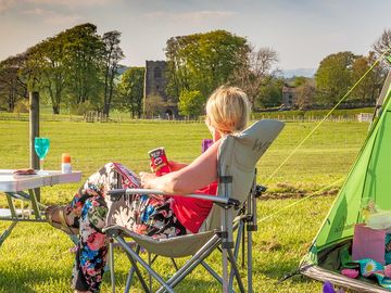 Grassy pitches on a peaceful site