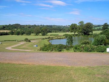 Pitches next to one of the lakes
