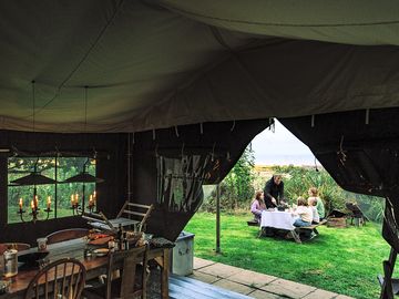 Enjoy alfresco meals and family time