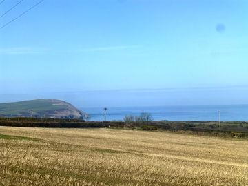 Dinas head: over towards the direction of historic fishguard town