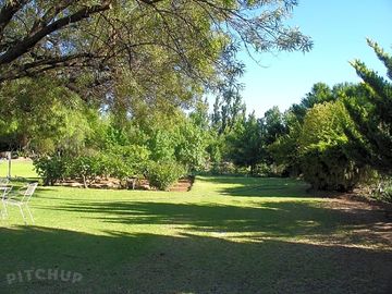 Pitches in sunny and shady spots