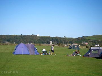 Families enjoy the space to pitch on our campsite