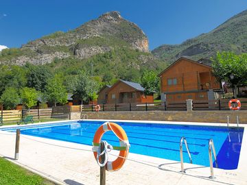 The swimming pool and sun deck