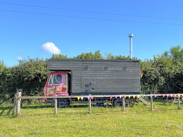 The Horse Box- a converted horse lorry to sleep 4 people in 2 doubles