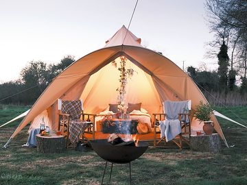 Dusk around the bell tent (added by manager 19 May 2021)