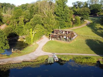 Café with terrace overlooking the lake