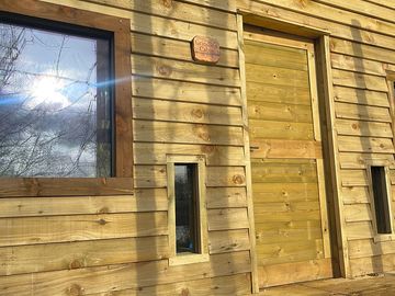 Decking to enjoy some sun, the stunning views or fire pit