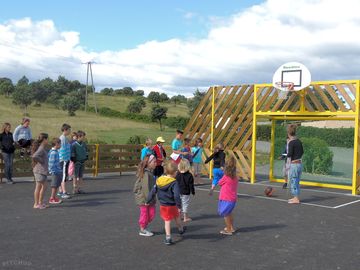 A multisport court is available for children to play in