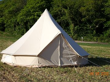 Bell tent in the field
