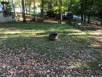 Grassy back-in area