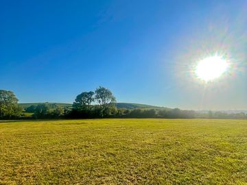 The camping field with rural views