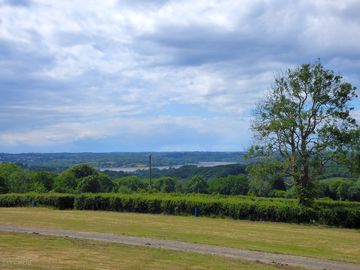 Grass pitches with rural views