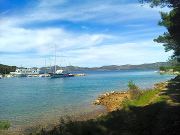 A nearby bay