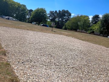 Hardstanding pitch with electric hook-up