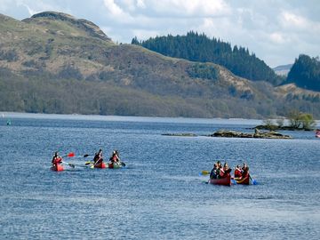 Canoeing on the loch
