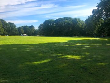 Grass tent pitches