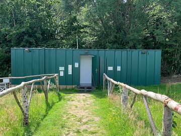 Toilet and shower block