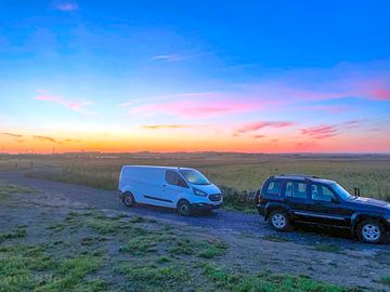 Sunset at the site