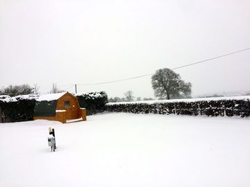 A snowy day on site