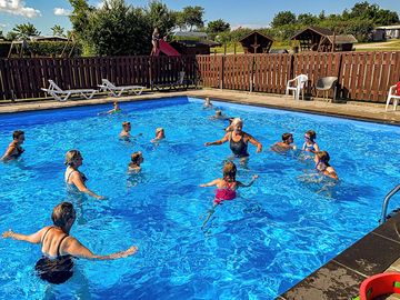 Heated swimming pool