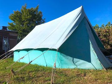 The scout tent sleeps an additional four people