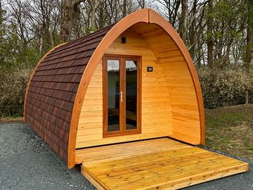 Outside the large pod
