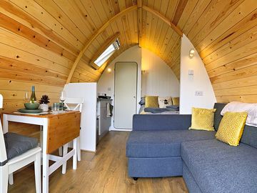 Glamping pod interior