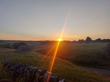 Sunset on our way back from foolow.