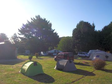 Spacious grass pitches