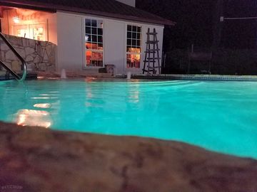 Sand and water at the pool