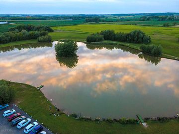 Aerial view of the lake