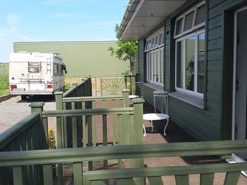 Outdoor seating area to have your morning coffee on