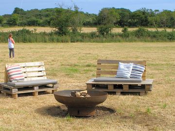 Grassy space and seating