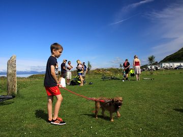 Dogs welcome but must be kept on the leads