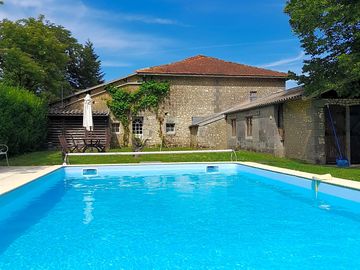 The pool with the facilities to the right