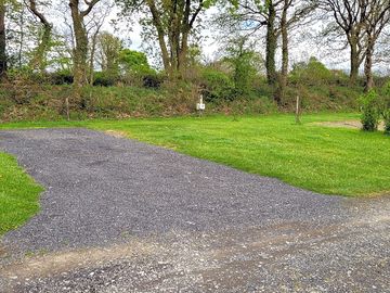The beech pitch, hardstanding and grass