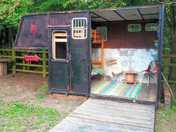 The horsebox in the woods
