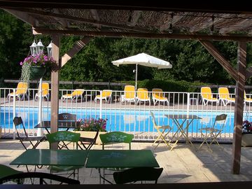 Poolside bar terrace
