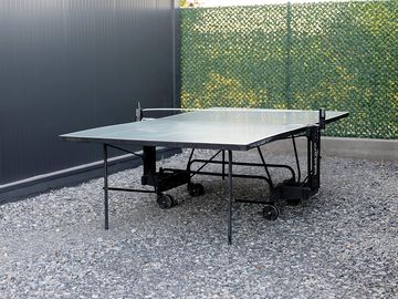 Outdoor table tennis corner at camping palić - fun on-site activity for all ages.