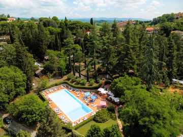 Arial view of the swimming pool