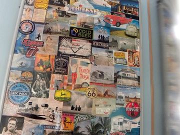 1950s americana-inspired fridge decoration