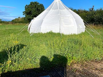 Camping pod set in a beautifully peaceful spot.