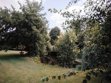 Parking space by the pond