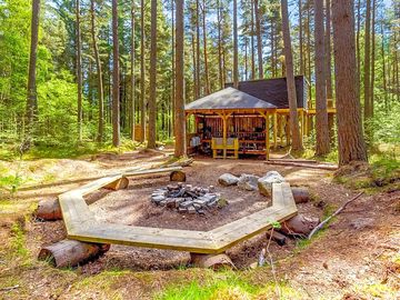 Campfire and seating