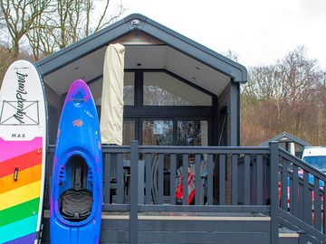 Glamping cabin at coniston park coppice