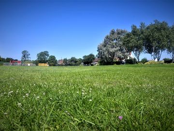 Camper van and motorhome pitch view