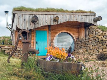 The main entrance to otter with its feature round window
