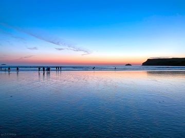 Sunset over the coast