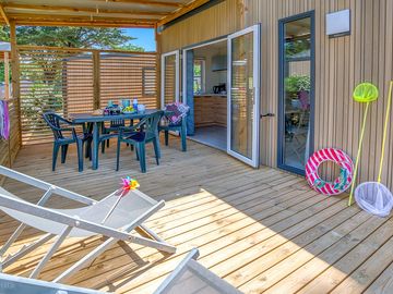 Caravan deck area