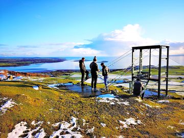 The start of laggan outdoor activity centre's zipwire, on site